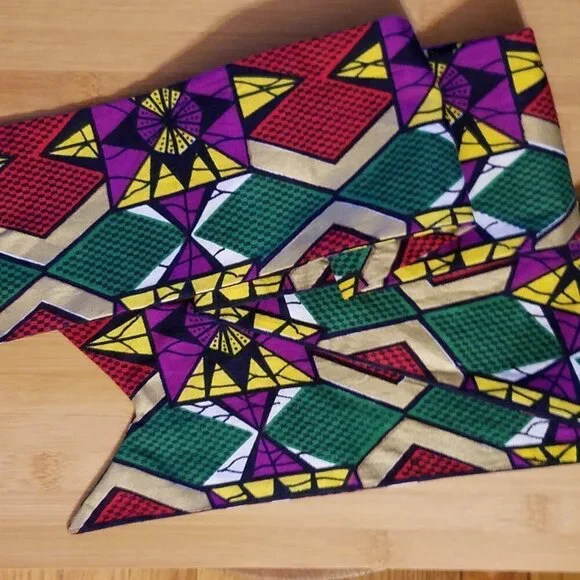 Hand Crafted Headband Headscarf Ankara African Print Cotton Fabric 49" L 4.25" - Picture 4 of 4